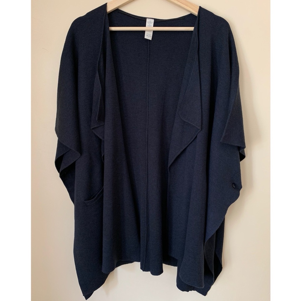 Lululemon • O/S • Navy Short Sleeve Yoga Sweater After Asana Wrap